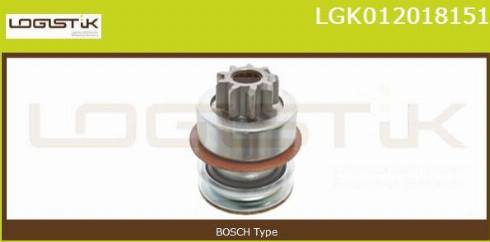 LGK LGK012018151 - Ведущая шестерня, бендикс, стартер autospares.lv