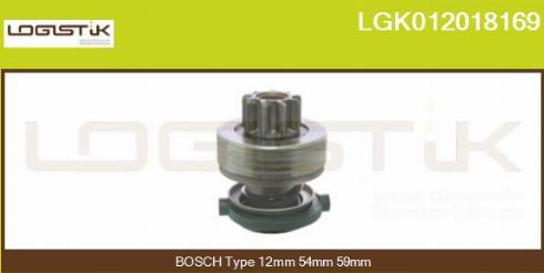 LGK LGK012018169 - Ведущая шестерня, бендикс, стартер autospares.lv