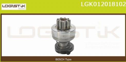 LGK LGK012018102 - Ведущая шестерня, бендикс, стартер autospares.lv