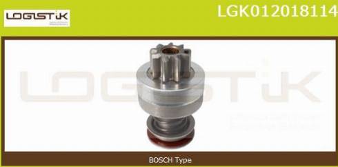 LGK LGK012018114 - Ведущая шестерня, бендикс, стартер autospares.lv