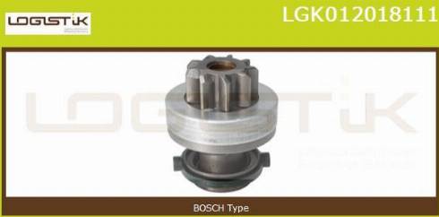 LGK LGK012018111 - Ведущая шестерня, бендикс, стартер autospares.lv