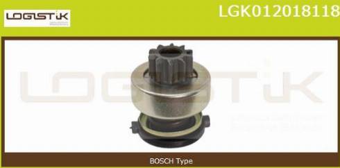 LGK LGK012018118 - Ведущая шестерня, бендикс, стартер autospares.lv