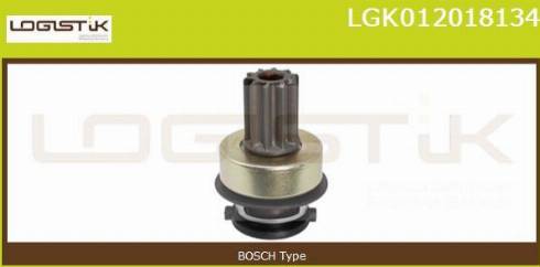 LGK LGK012018134 - Ведущая шестерня, бендикс, стартер autospares.lv