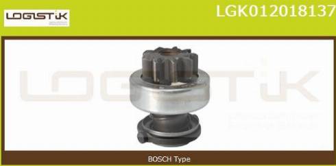 LGK LGK012018137 - Ведущая шестерня, бендикс, стартер autospares.lv