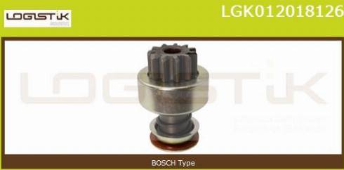 LGK LGK012018126 - Ведущая шестерня, бендикс, стартер autospares.lv