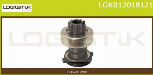 LGK LGK012018121 - Ведущая шестерня, бендикс, стартер autospares.lv