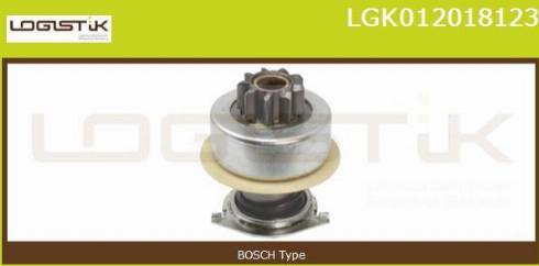 LGK LGK012018123 - Ведущая шестерня, бендикс, стартер autospares.lv