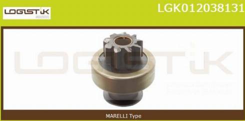 LGK LGK012038131 - Ведущая шестерня, бендикс, стартер autospares.lv