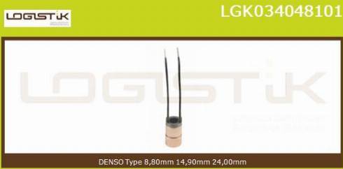 LGK LGK034048101 - Контактное кольцо, генератор autospares.lv