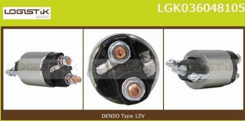 LGK LGK036048105 - Тяговое реле, соленоид, стартер autospares.lv