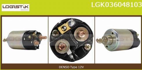 LGK LGK036048103 - Тяговое реле, соленоид, стартер autospares.lv