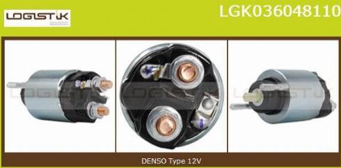 LGK LGK036048110 - Тяговое реле, соленоид, стартер autospares.lv