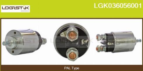 LGK LGK036056001 - Тяговое реле, соленоид, стартер autospares.lv