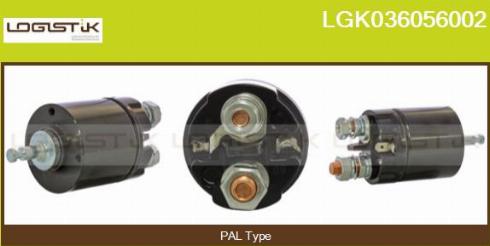 LGK LGK036056002 - Тяговое реле, соленоид, стартер autospares.lv