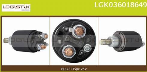 LGK LGK036018649 - Тяговое реле, соленоид, стартер autospares.lv