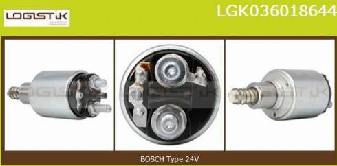 LGK LGK036018644 - Тяговое реле, соленоид, стартер autospares.lv