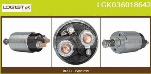 LGK LGK036018642 - Тяговое реле, соленоид, стартер autospares.lv