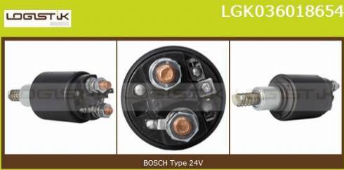 LGK LGK036018654 - Тяговое реле, соленоид, стартер autospares.lv