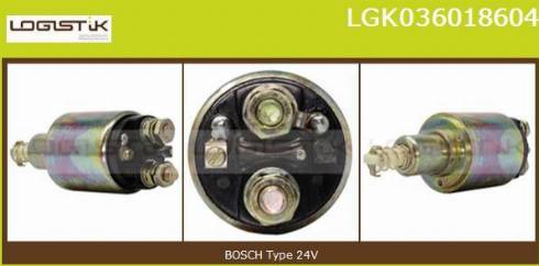 LGK LGK036018604 - Тяговое реле, соленоид, стартер autospares.lv