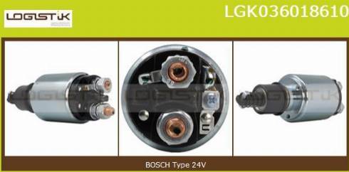 LGK LGK036018610 - Тяговое реле, соленоид, стартер autospares.lv