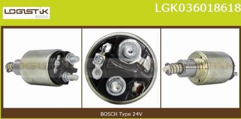 LGK LGK036018618 - Тяговое реле, соленоид, стартер autospares.lv