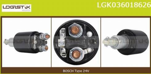 LGK LGK036018626 - Тяговое реле, соленоид, стартер autospares.lv