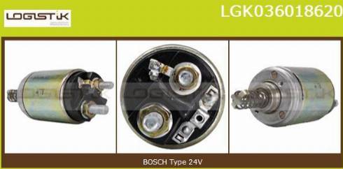 LGK LGK036018620 - Тяговое реле, соленоид, стартер autospares.lv