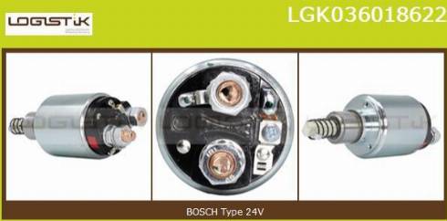 LGK LGK036018622 - Тяговое реле, соленоид, стартер autospares.lv