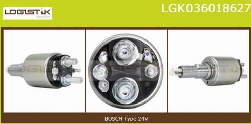 LGK LGK036018627 - Тяговое реле, соленоид, стартер autospares.lv