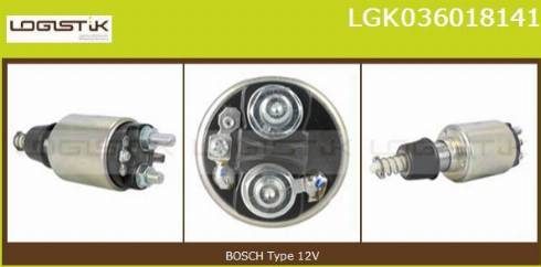 LGK LGK036018141 - Тяговое реле, соленоид, стартер autospares.lv