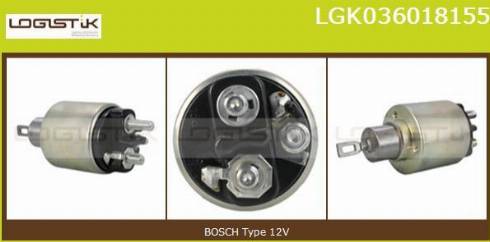 LGK LGK036018155 - Тяговое реле, соленоид, стартер autospares.lv