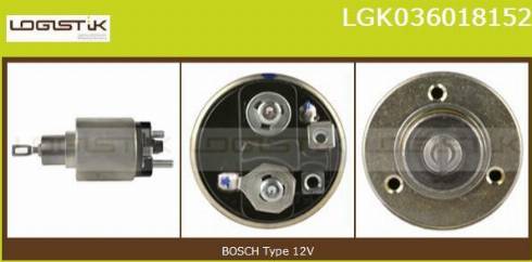 LGK LGK036018152 - Тяговое реле, соленоид, стартер autospares.lv