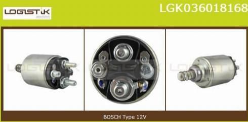 LGK LGK036018168 - Тяговое реле, соленоид, стартер autospares.lv