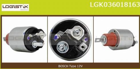 LGK LGK036018163 - Тяговое реле, соленоид, стартер autospares.lv