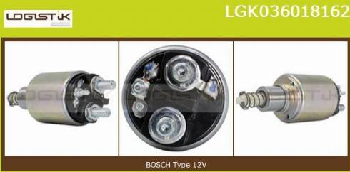 LGK LGK036018162 - Тяговое реле, соленоид, стартер autospares.lv