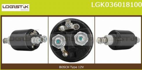 LGK LGK036018100 - Тяговое реле, соленоид, стартер autospares.lv