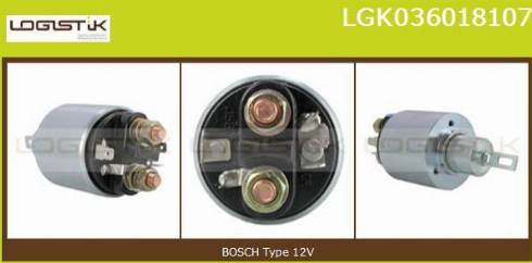 LGK LGK036018107 - Тяговое реле, соленоид, стартер autospares.lv
