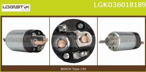 LGK LGK036018189 - Тяговое реле, соленоид, стартер autospares.lv