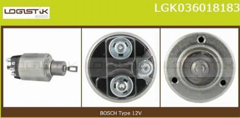 LGK LGK036018183 - Тяговое реле, соленоид, стартер autospares.lv