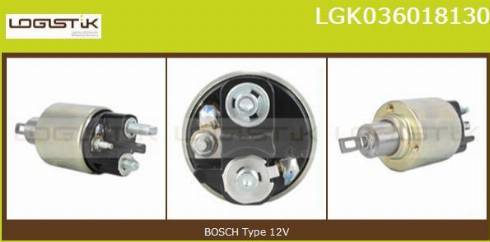 LGK LGK036018130 - Тяговое реле, соленоид, стартер autospares.lv