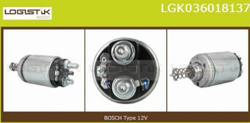 LGK LGK036018137 - Тяговое реле, соленоид, стартер autospares.lv