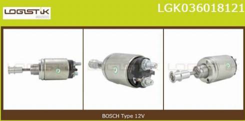 LGK LGK036018121 - Тяговое реле, соленоид, стартер autospares.lv