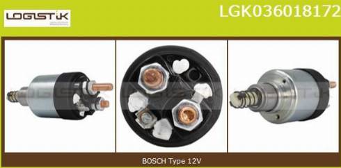 LGK LGK036018172 - Тяговое реле, соленоид, стартер autospares.lv