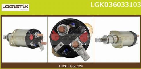 LGK LGK036033103 - Тяговое реле, соленоид, стартер autospares.lv