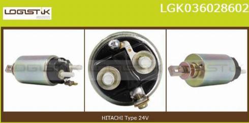 LGK LGK036028602 - Тяговое реле, соленоид, стартер autospares.lv