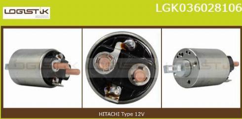 LGK LGK036028106 - Тяговое реле, соленоид, стартер autospares.lv