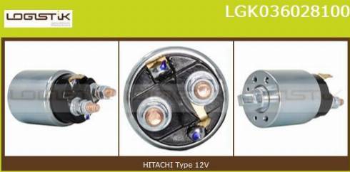 LGK LGK036028100 - Тяговое реле, соленоид, стартер autospares.lv