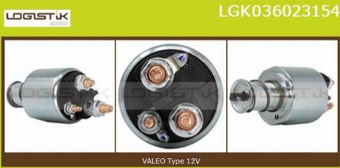 LGK LGK036023154 - Тяговое реле, соленоид, стартер autospares.lv