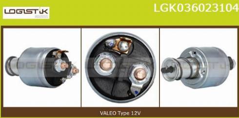 LGK LGK036023104 - Тяговое реле, соленоид, стартер autospares.lv