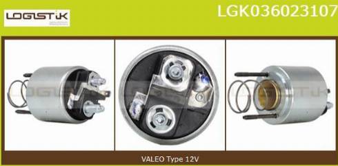 LGK LGK036023107 - Тяговое реле, соленоид, стартер autospares.lv